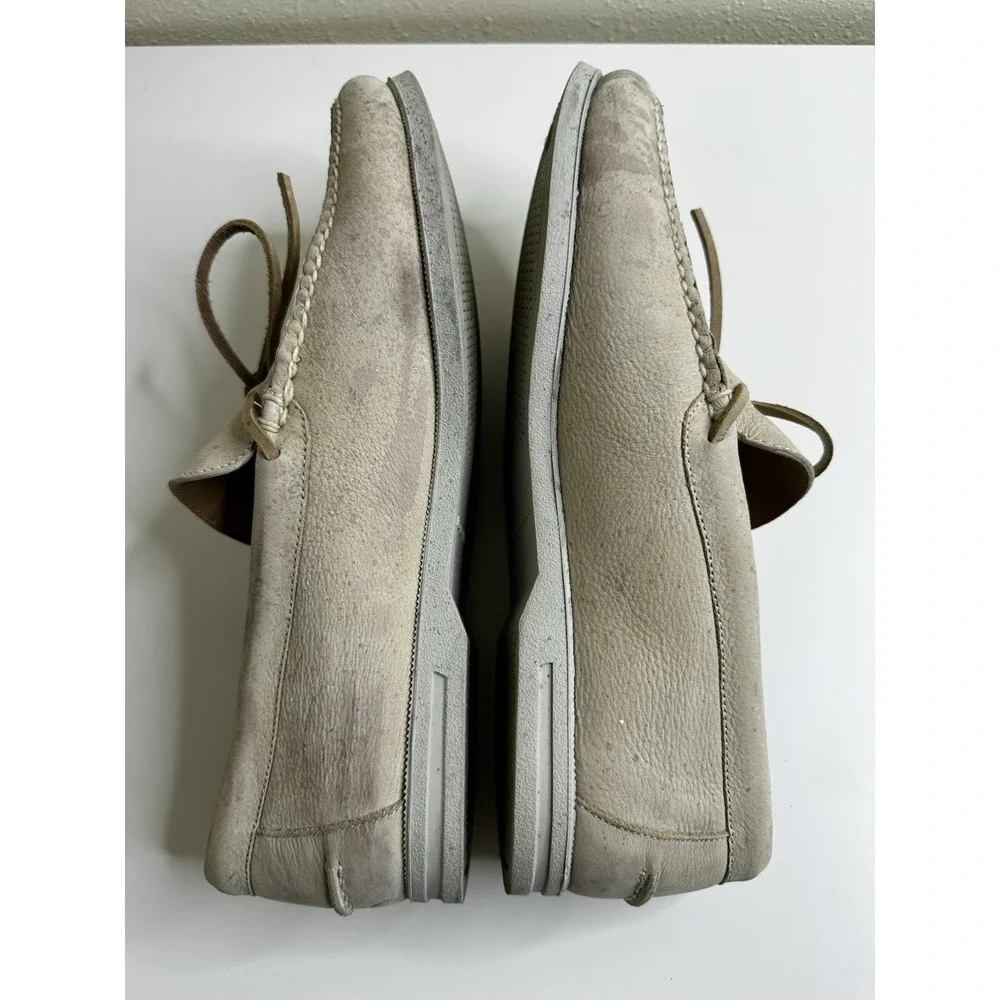 Peter Millar Men's Shoes Sz 11 1/2‎ M Tan Leather Boat Slip On DISTRESSED AS IS